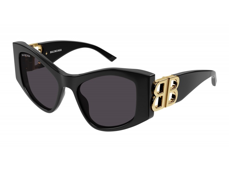 Balenciaga BB0287S 001 – fényes fekete-szürke napszemüveg