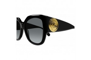 Gucci GG1407S 001 - fényes fekete napszemüveg, szürke lencse