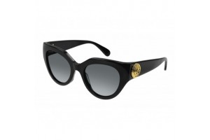 Gucci GG1408S 001 Shiny Black - gradient szürke lencse
