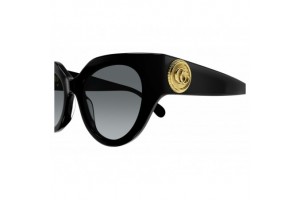 Gucci GG1408S 001 Shiny Black - gradient szürke lencse