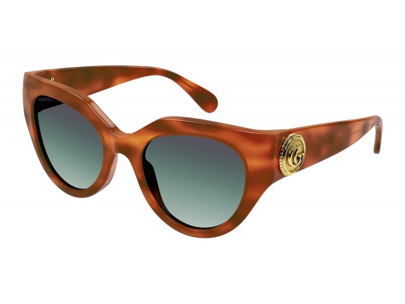 Gucci GG1408S 004 Shiny Havana zöld átmenetes napszemüveg