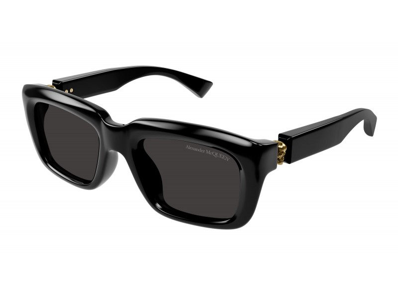 Alexander McQueen AM0431S 001 fényes fekete-szürke napszemüveg