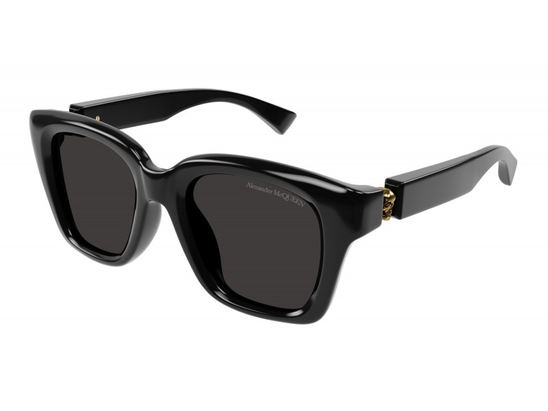 Alexander McQueen AM0432SA 001 - Fényes fekete-szürke napszemüveg