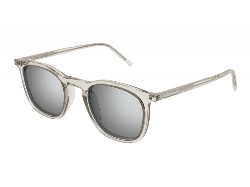 Saint Laurent SL 623 transparent beige mirror silver
