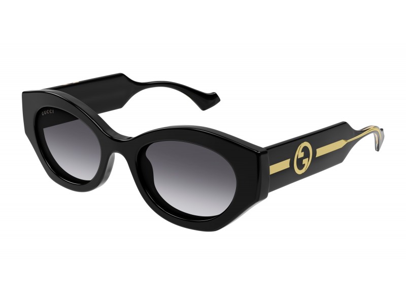 Gucci GG1553S 001 Shiny Black - szürke degradé