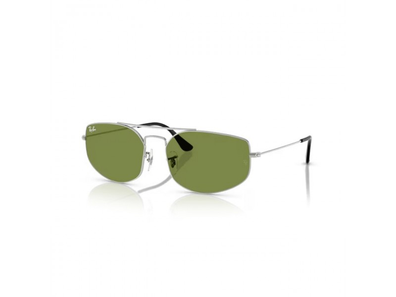 Ray-Ban RB3845 EXPLORER 5 ezüst keret zöld lencse
