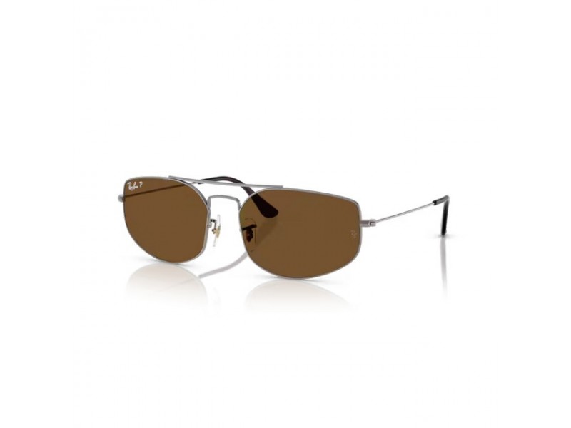 Ray-Ban RB3845 Explorer 5 — Gunmetal, B15 barna polarizált
