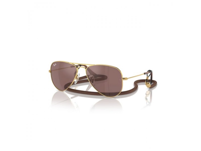Ray-Ban RJ9506S 223/6G Junior Aviator - arany keret lila tükrös