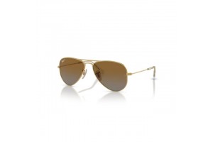Ray-Ban RJ9506S 223/T5 JUNIOR AVIATOR ARISTA GOLD BROWN GRADIENT POLARIZED gyermek napszemüveg