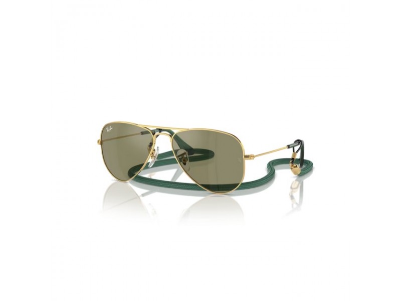 Ray-Ban RJ9506S Junior Aviator arany keret zöld tükrös lencse