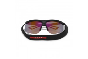 Prada Linea Rossa PSA02S matt fekete sötétkék tükörlencse