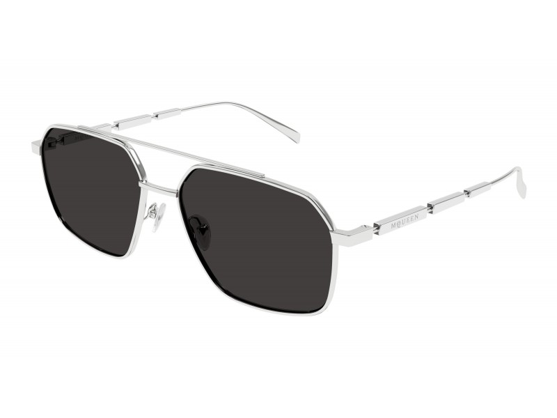 Alexander McQueen AM0477S 001 ezüst napszemüveg