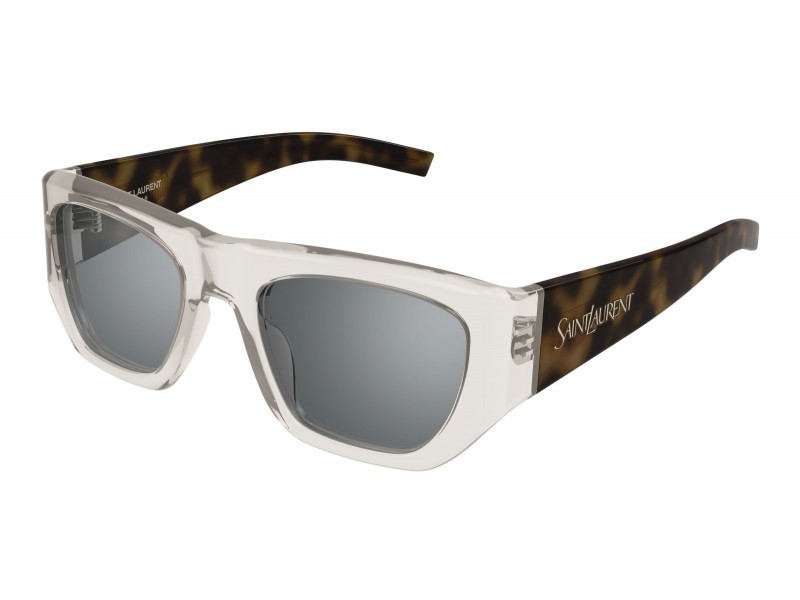 Saint Laurent SL 740 003 beige mirror napszemüveg (ezüst)