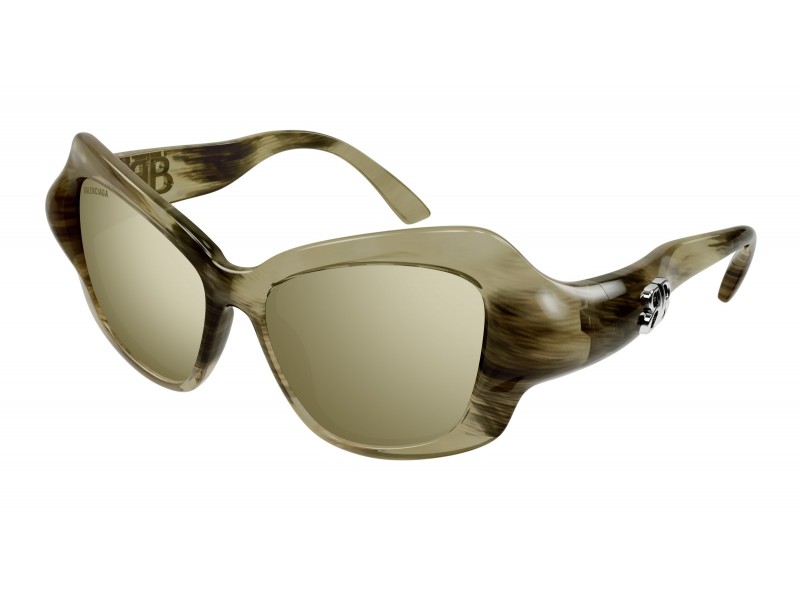 Balenciaga BB0353S 003 HAVANA MIRROR BRONZE