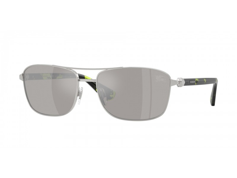 Burberry BE3163 10056G ezüst tükrös férfi napszemüveg