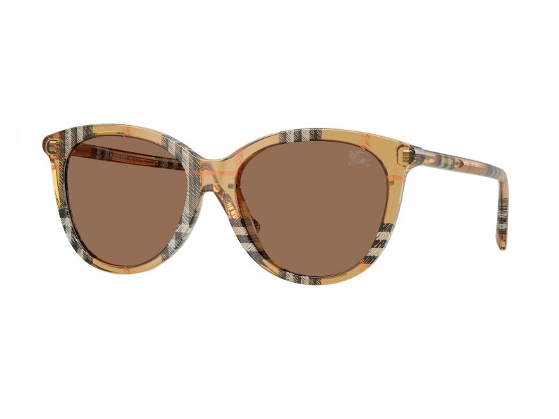 Burberry BE4455 Check Sand napszemüveg - Dark Brown