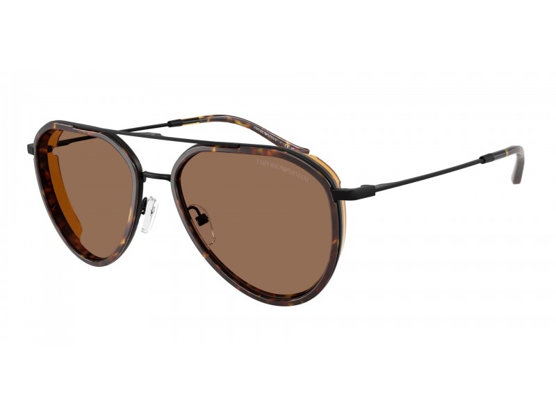 Emporio Armani EA2163 matt fekete, sötétbarna lencse