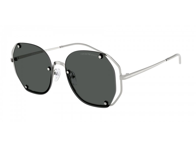 Emporio Armani EA2168 Shiny Silver - sötétszürke lencse