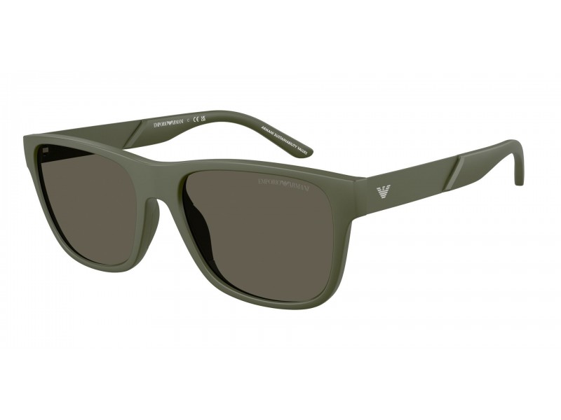 Emporio Armani EA4243 napszemüveg Matte Green - Dark Brown