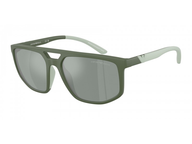 Emporio Armani EA4248U Matt Agave Green Mirror Silver