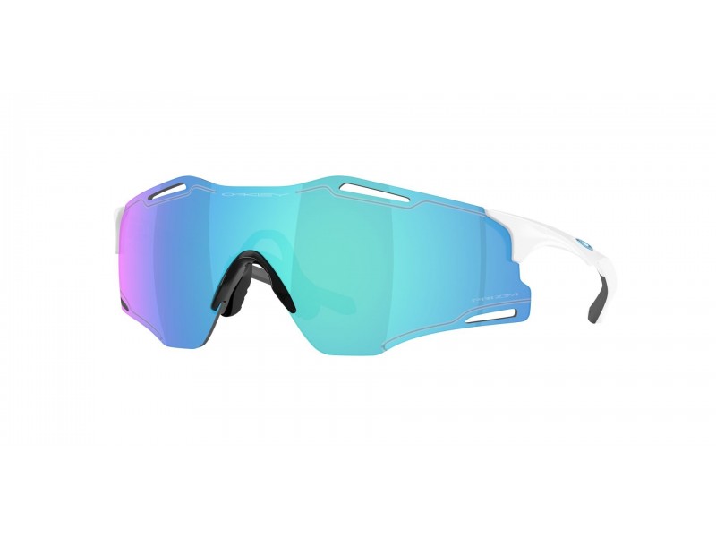 Oakley OO9512D CYBR ZERO Polished White - Prizm Sapphire