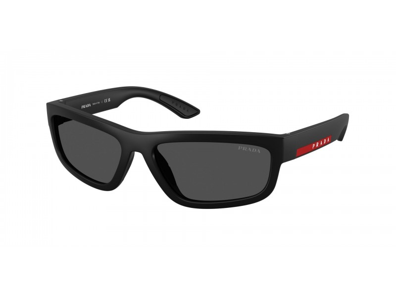 PRADA LINEA ROSSA PS05ZS fekete gumírozott napszemüveg