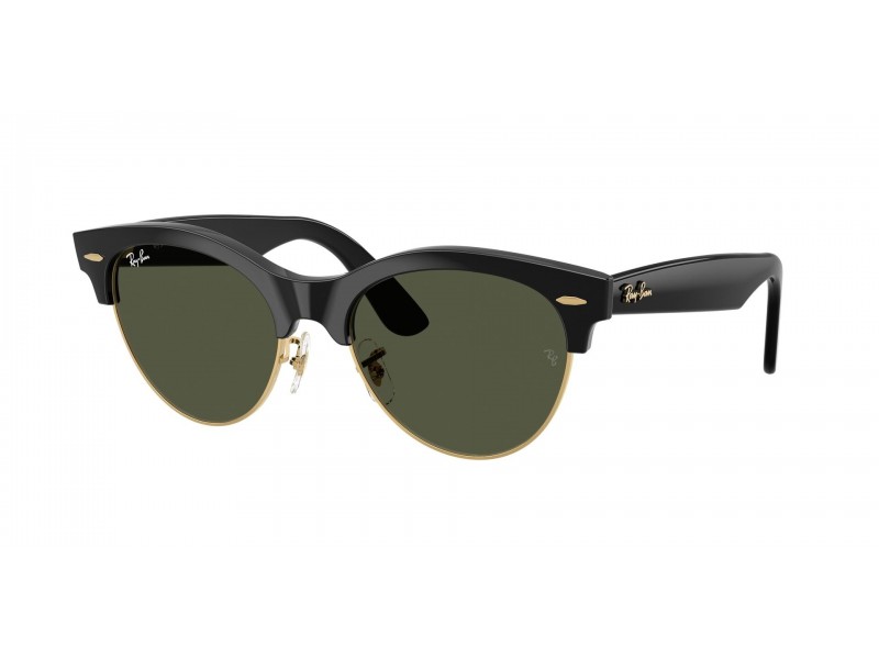 Ray-Ban RB2341 CLUBMASTER napszemüveg – Black On Gold/Green