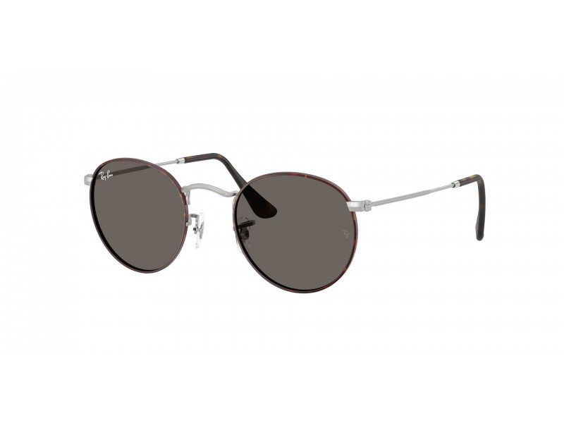 Ray-Ban RB3447 ROUND METAL Matt Havana – Dark Grey