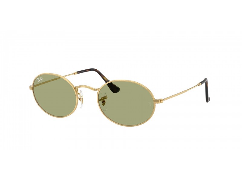 Ray-Ban RB3547 OVAL Arista Gold Bottle Green