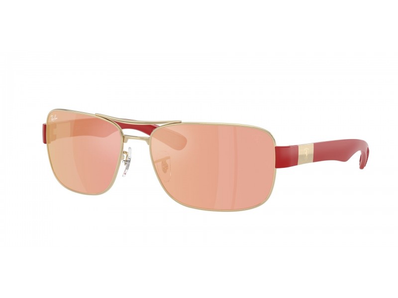 Ray-Ban RB3763M F1216Q – tükör barna/piros-sárga