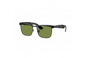 Ray-Ban RB3875 Wayfarer Deluxe matt fekete, zöld lencse