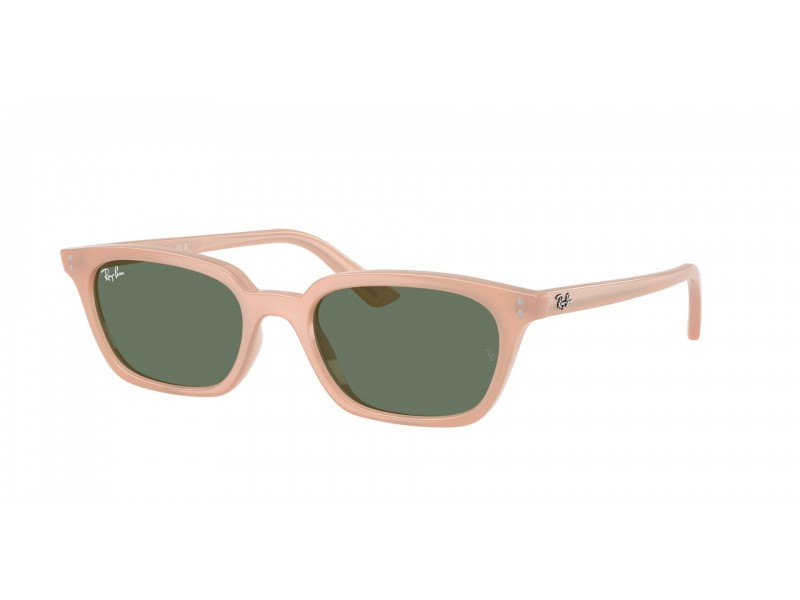 Ray-Ban RB4456 ZAYA Cloudy Natural Pink - Dark Green