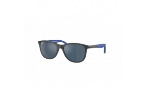 Ray-Ban RJ9077S 715155 Grey On Rubber Blue Dark Blue Mirror Blue napszemüveg