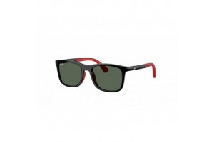 Ray-Ban RJ9084S 713171 Black On Rubber - Dark Green