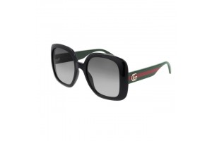 Gucci GG0713S 006 Shiny Black - Gradient Grey