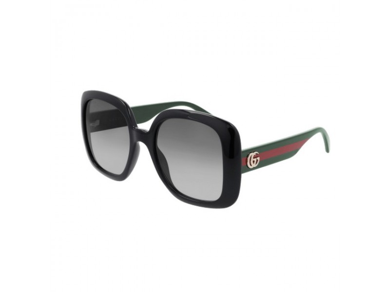 Gucci GG0713S 006 Shiny Black - Gradient Grey