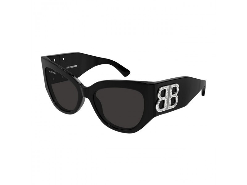 Balenciaga BB0322S Shiny Black/Grey női napszemüveg