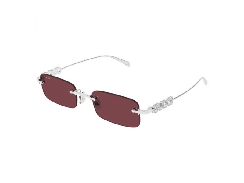Gucci GG1808S 004 - Fényes ezüst-piros férfi napszemüveg