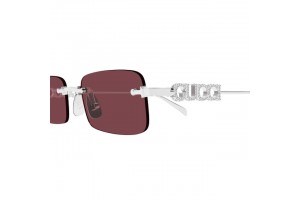 Gucci GG1808S 004 - Fényes ezüst-piros férfi napszemüveg