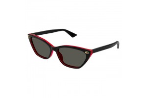 Gucci GG1815S 003 SHINY BILAYER SOLID BLACK + TRANSPARENT RED GREY napszemüveg