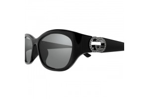 Gucci GG1826SK 004 - Fényes fekete keret, szürke tükrös