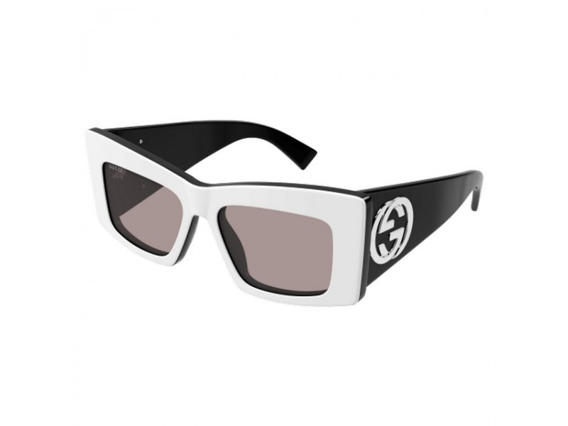 Gucci GG1842S 006 női napszemüveg fehér–fekete
