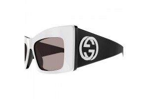 Gucci GG1842S 006 női napszemüveg fehér–fekete