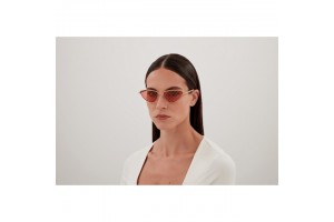 Gucci GG1879S matt arany váz, vörös tükrös lencse