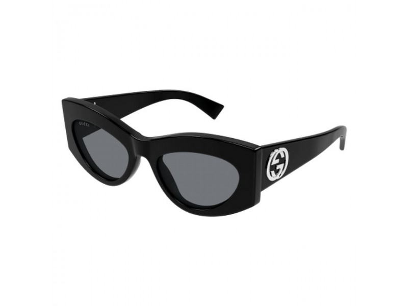 Gucci GG1843S 001 Shiny Black Smoke női napszemüveg