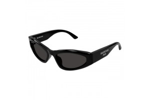 Balenciaga BB0387S 001 SHINY SOLID BLACK GREY napszemüveg