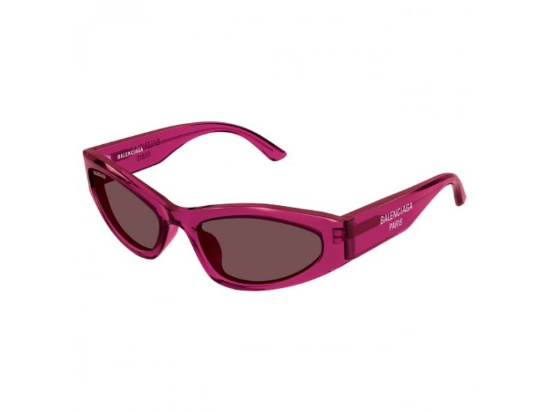 Balenciaga BB0387S 003 Shiny Transparent Cherry Violet