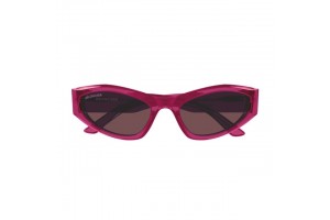 Balenciaga BB0387S 003 Shiny Transparent Cherry Violet