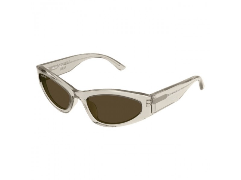 Balenciaga BB0387S Shiny Transparent Sand Brown napszemüveg
