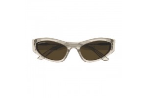 Balenciaga BB0387S Shiny Transparent Sand Brown napszemüveg